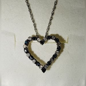 Sterling Silver SapphireHeart Pendant